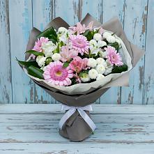 Букет цветов из:  Герберы, Альстромерии и Хризантемы #REPLACE_PRED# Лесной