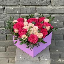 Цветочная композиция из Розы в коробке в Лесной