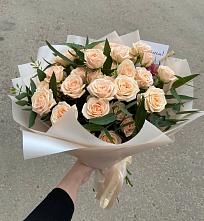 Букет Кремовые розы Латте #REPLACE_PRED# Лесной