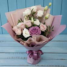 Букет цветов из:  Розы и Лизиантусы #REPLACE_PRED# Лесной