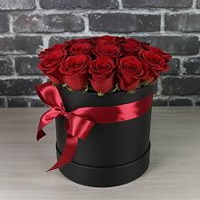 Цветочная композиция из Розы в шляпной коробке #REPLACE_PRED# Лесной