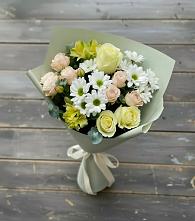 Букет цветов из:  Альстромерии, Розы и Хризантемы #REPLACE_PRED# Лесной