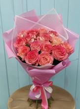 Букет 15 Розовых роз Равель в Лесной