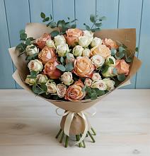 Букет цветов из:  Альстромерии и Розы #REPLACE_PRED# Лесной