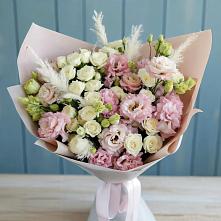 Букет цветов из:  Альстромерии и Розы #REPLACE_PRED# Лесной